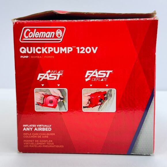 Coleman Quick Air Pump 120V Electric Inflate Deflate Fast Airbeds Camping Gear - Picture 5 of 10